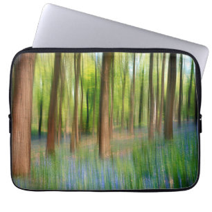 UK England Bluebell Oak Woodland in Springtime Laptop Sleeve