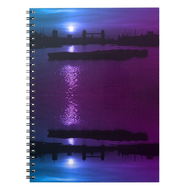 UK England London sunset Tower Bridge Notebook (Front)