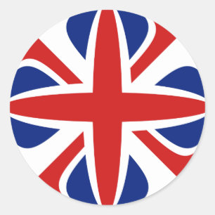 UK Fisheye Flag Sticker
