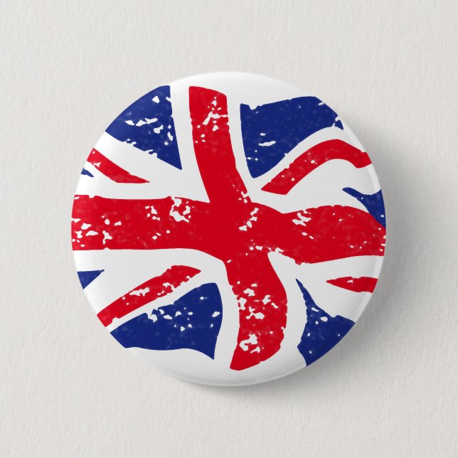 UK Flag 6 Cm Round Badge (Front)