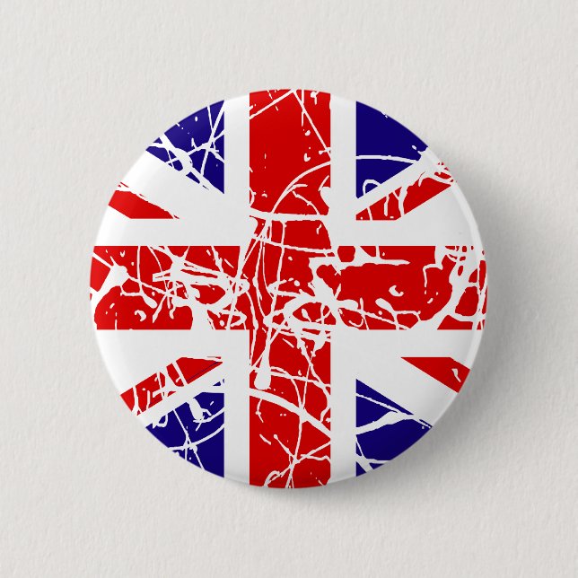 UK Flag 6 Cm Round Badge (Front)
