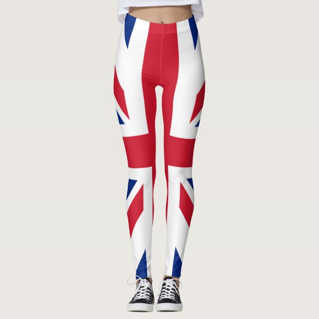 Uk Flag british cool UnitedKingdom colour leggings (Front)