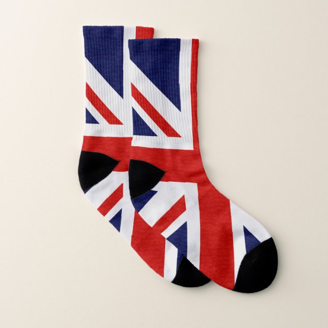 UK Flag Colours Printed Socks (Pair)