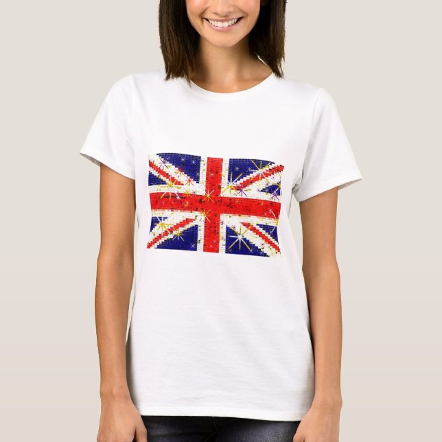UK flag glitz glamour T-Shirt (Front)