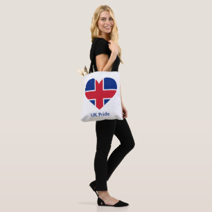 UK Flag Heart- British Love Gift Tote Bag