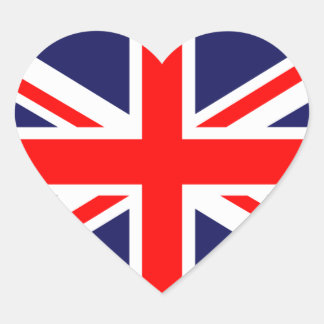UK Flag Heart Sticker