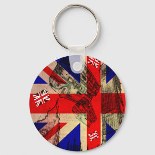 UK FLAG Key Door Ring