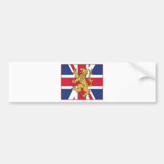 UK Flag Lion Bumper Sticker