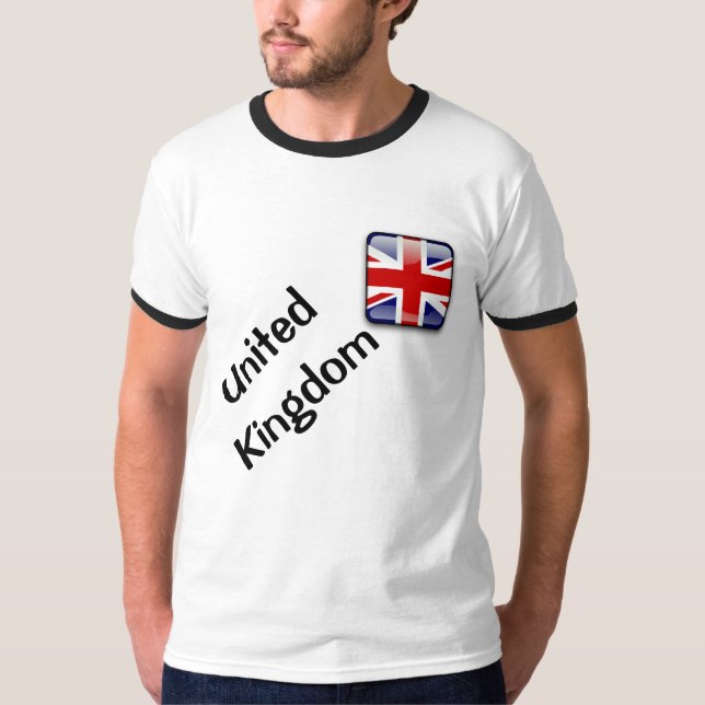 UK Flag Men's Basic Ringer T-Shirt (Front)