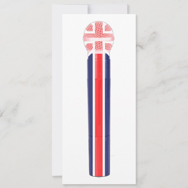 UK flag microphone Invitation (Front)