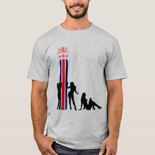 UK flag. microphone T-Shirt