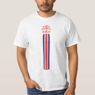 UK flag. microphone T-Shirt