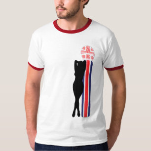 UK flag. microphone T-Shirt