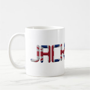 UK Flag Name Union Jack Typography Coffee Mug