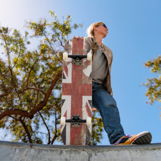 UK Flag on Wall Union Jack British Skateboard