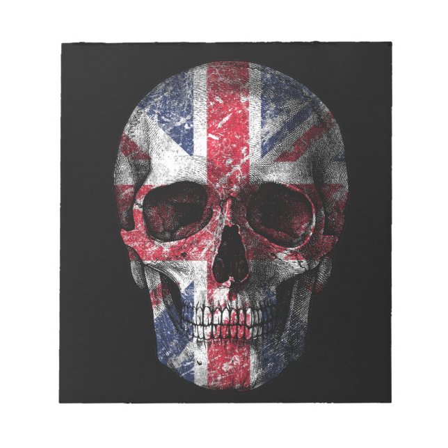 UK flag skull Notepad (Front)