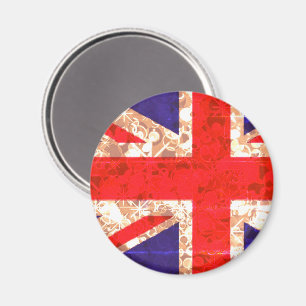 UK Flag sparkle London magnet