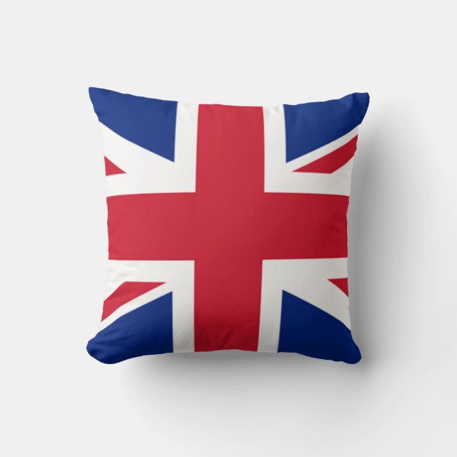 uk flag union jack throw pillow (Front)
