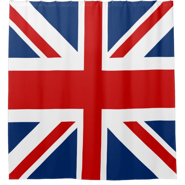 UK Flag United Kingdom Union Jack Shower Curtain (Front)