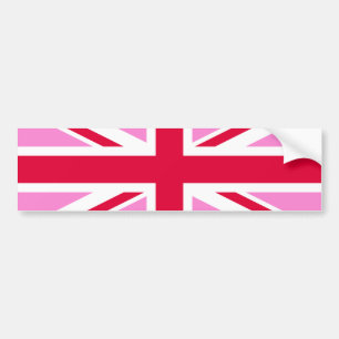 UK Gay Pride (Pink Union Jack) (Gay British Flag) Bumper Sticker