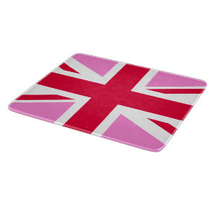 UK Gay Pride (Pink Union Jack) (Gay British Flag) Cutting Board