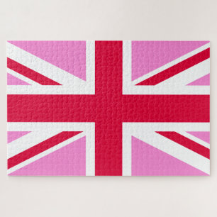 UK Gay Pride (Pink Union Jack) (Gay British Flag) Jigsaw Puzzle