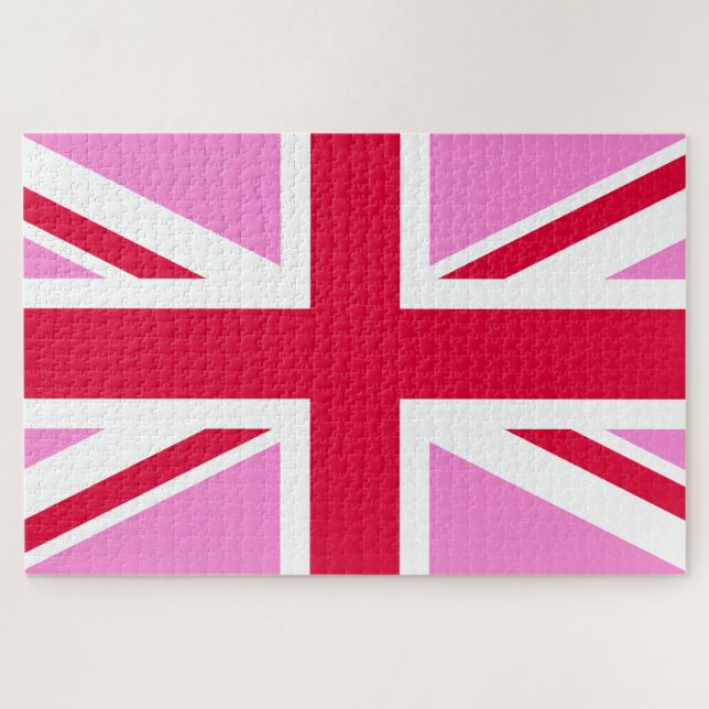 UK Gay Pride (Pink Union Jack) (Gay British Flag) Jigsaw Puzzle (Horizontal)