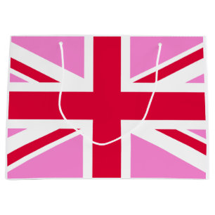 UK Gay Pride (Pink Union Jack) (Gay British Flag) Large Gift Bag