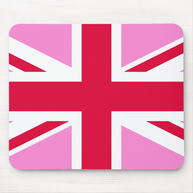 UK Gay Pride (Pink Union Jack) (Gay British Flag) Mouse Mat (Front)