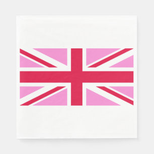 UK Gay Pride (Pink Union Jack) (Gay British Flag) Napkin