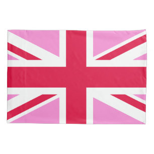 UK Gay Pride (Pink Union Jack) (Gay British Flag) Pillowcase