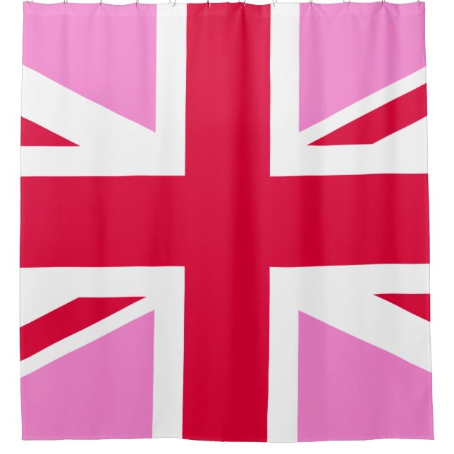 UK Gay Pride (Pink Union Jack) (Gay British Flag) Shower Curtain (Front)