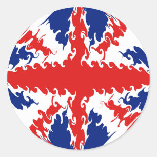 UK Gnarly Flag Classic Round Sticker