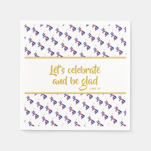 UK GREAT BRITAIN Christian Custom Party Paper Napkin (Front)