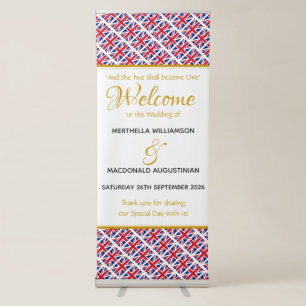 UK GREAT BRITAIN Christian Wedding Celebration Retractable Banner