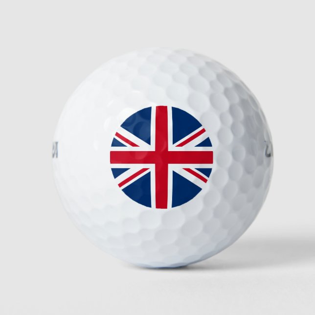 UK Great Britain Union Jack Flag Golf Balls (Front)