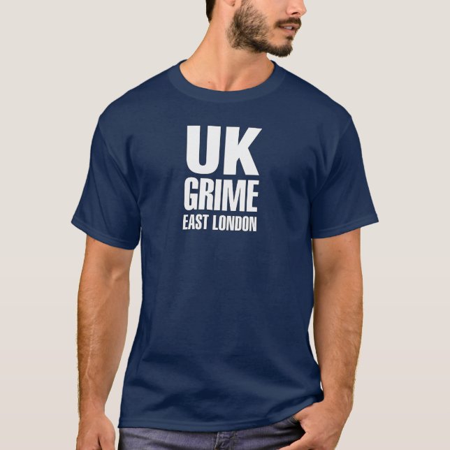 UK grime east london white colour T-Shirt (Front)