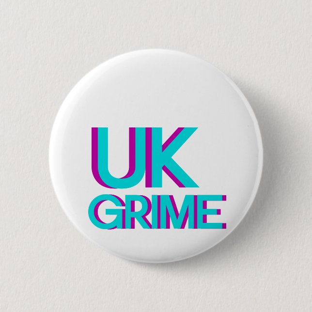 uk grime music 6 cm round badge (Front)