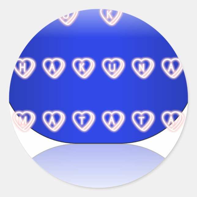 UK Hakuna Matata Art Print Classic Round Sticker (Front)