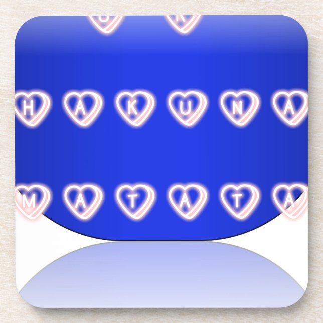 UK Hakuna Matata Art Print Coaster (Front)