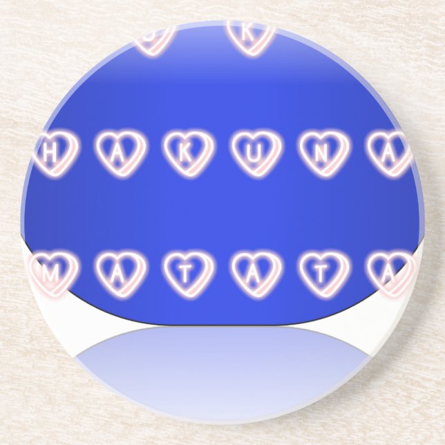 UK Hakuna Matata Art Print Coaster (Front)