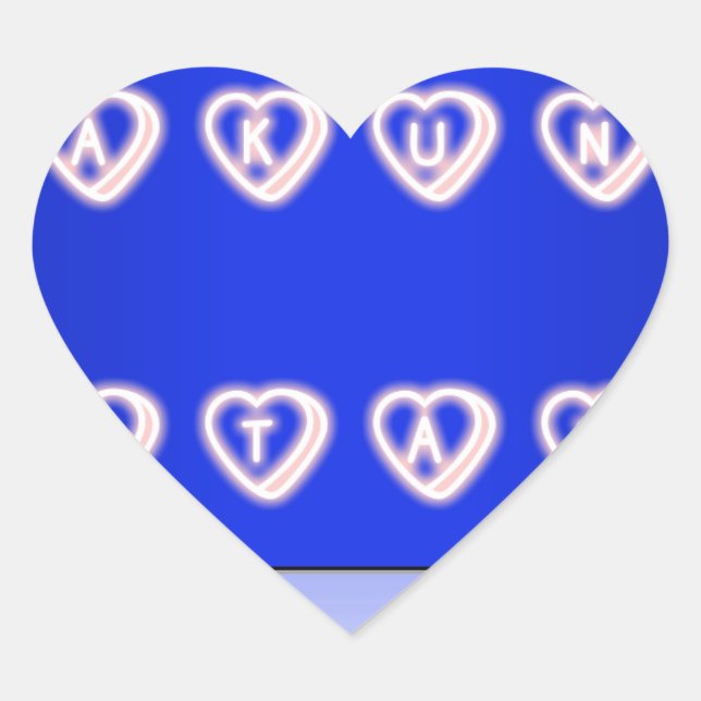 UK Hakuna Matata Art Print Heart Sticker (Front)