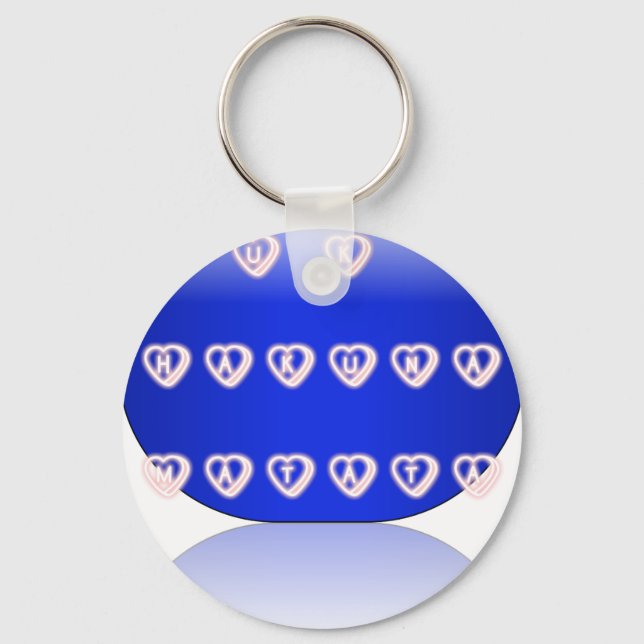 UK Hakuna Matata Art Print Key Ring (Front)