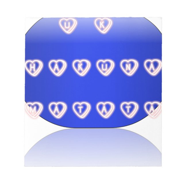 UK Hakuna Matata Art Print Notepad (Front)