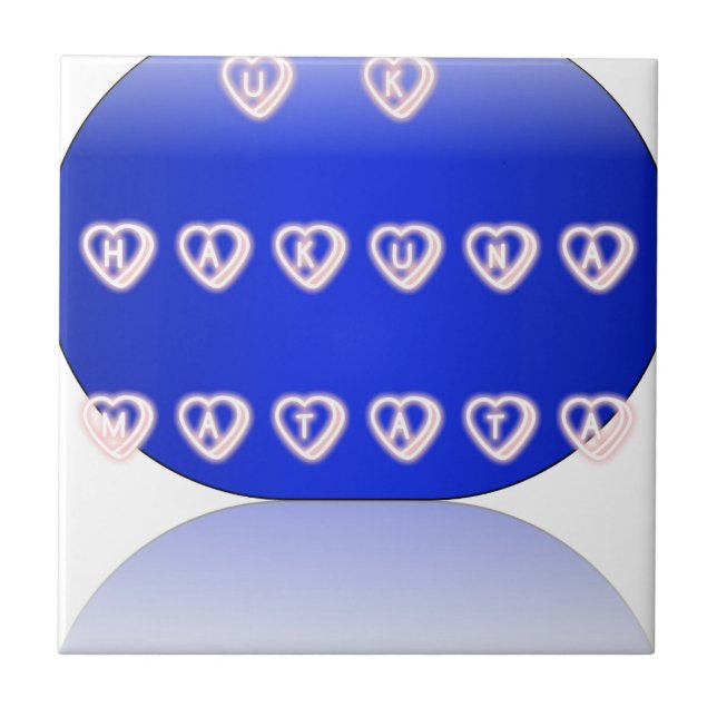 UK Hakuna Matata Art Print Tile (Front)