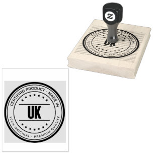 UK Logo Craft Party Supplies Majestic Violet Large Rubber Stamp
