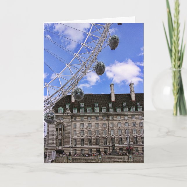 (UK) LONDON EYE views Holiday Card (Front)