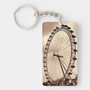 UK London Eye Vintage Photo Key Chain