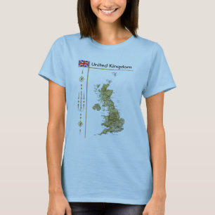 UK Map + Flag + Title T-Shirt