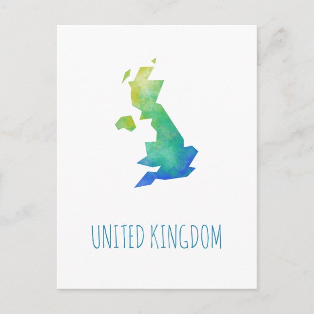 UK Map Postcard (Front)